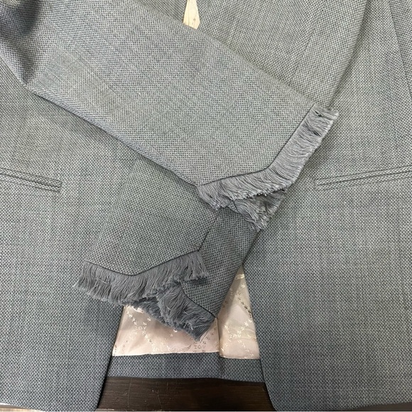 Zadig & Voltaire Women’s Volly Frange Open Front Blazer Jacket In Gris Size 38,M - Picture 10 of 13